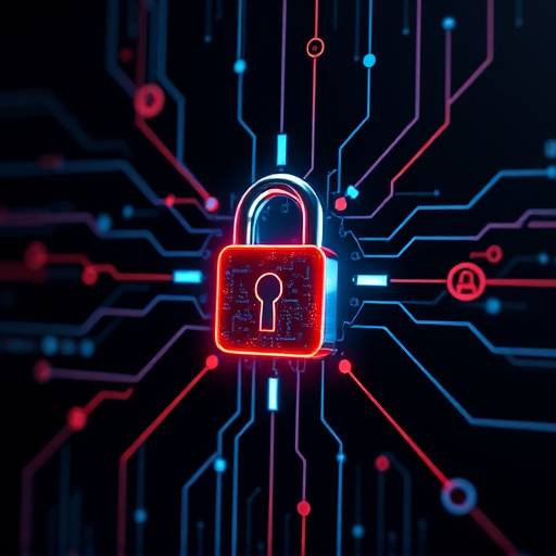 Cybersecurity course thumbnail displaying a padlock and network security symbols