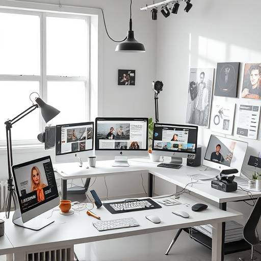 Graphic design course thumbnail displaying a design workspace with graphic design tools and projects